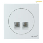 سوکت تلفن دوقلو دلند مدل اوا